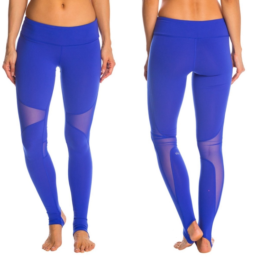Alo Yoga Coast Stirrup Yoga Leggings In Deep Electric Blue Xs